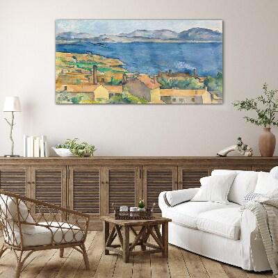 Sea view Wall art on glass