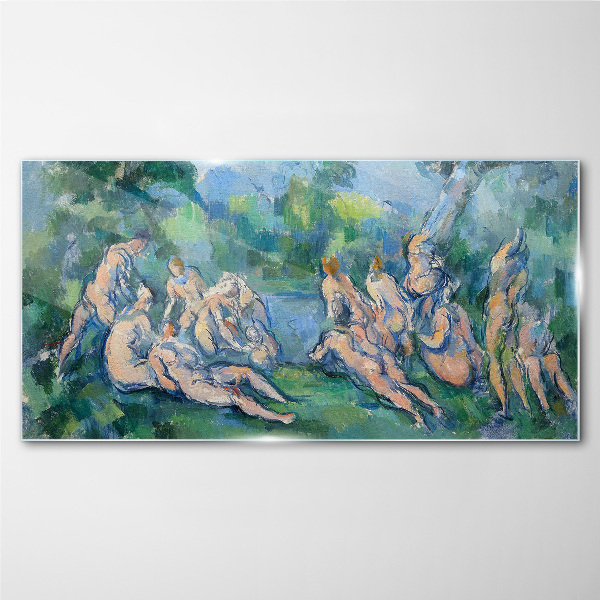 Nature Bathing Scene Wall art on glass