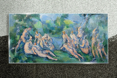 Nature Bathing Scene Wall art on glass