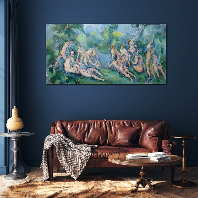 Nature Bathing Scene Wall art on glass
