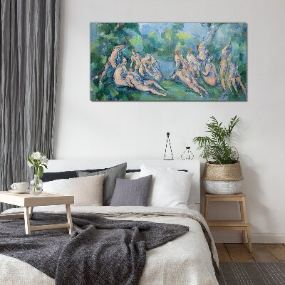 Nature Bathing Scene Wall art on glass