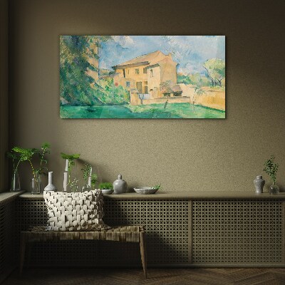 A peaceful rural landscape Wall art on glass