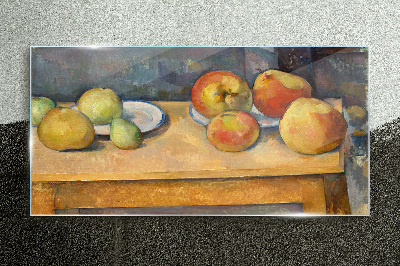 Fruit on the table Wall art on glass