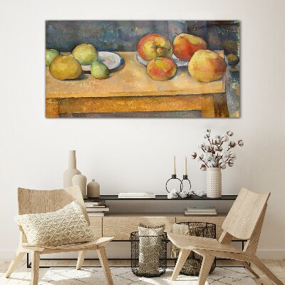 Fruit on the table Wall art on glass