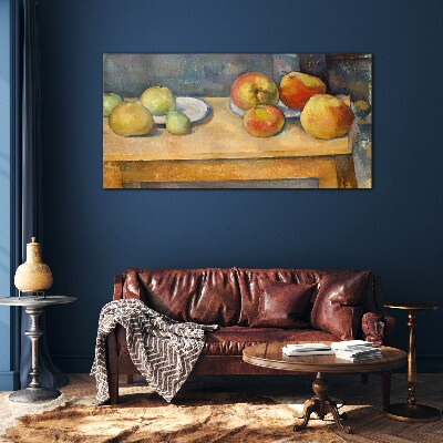 Fruit on the table Wall art on glass