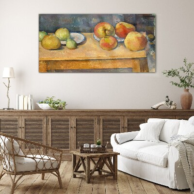 Fruit on the table Wall art on glass