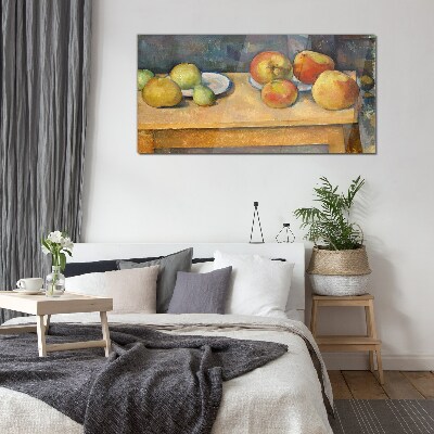 Fruit on the table Wall art on glass