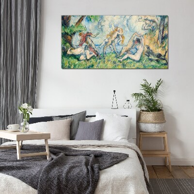 A scene from mythology Wall art on glass