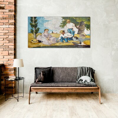 Summer afternoon in the countryside Glass art print