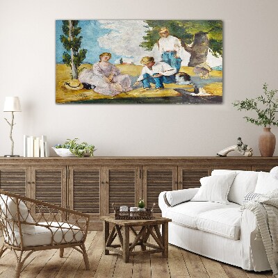 Summer afternoon in the countryside Glass art print