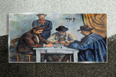 Playing cards Wall art on glass