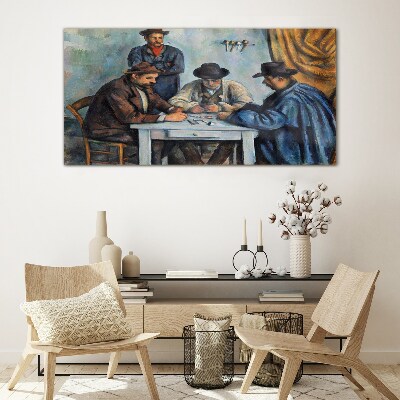 Playing cards Wall art on glass
