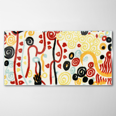 Abstraction gustav klimt Glass Wall Art