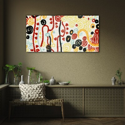 Abstraction gustav klimt Glass Wall Art