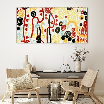 Abstraction gustav klimt Glass Wall Art