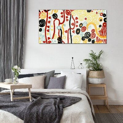 Abstraction gustav klimt Glass Wall Art