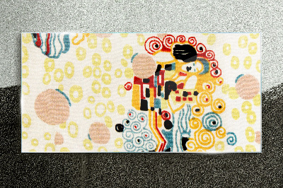 Colored circles and figures Wall art on glass