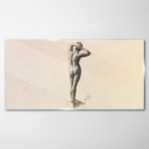 Figure in motion Wall art on glass