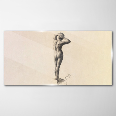 Figure in motion Wall art on glass