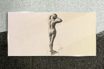 Figure in motion Wall art on glass