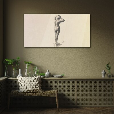 Figure in motion Wall art on glass
