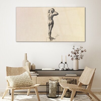 Figure in motion Wall art on glass