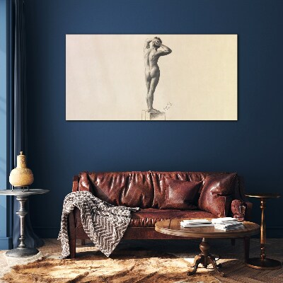 Figure in motion Wall art on glass