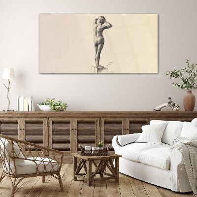 Figure in motion Wall art on glass