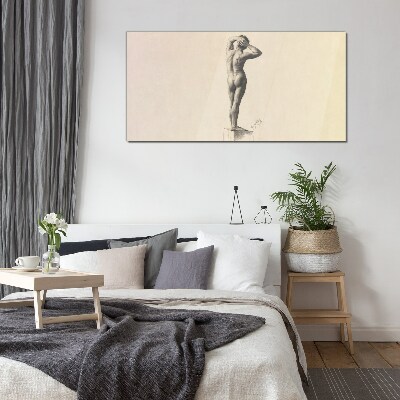 Figure in motion Wall art on glass