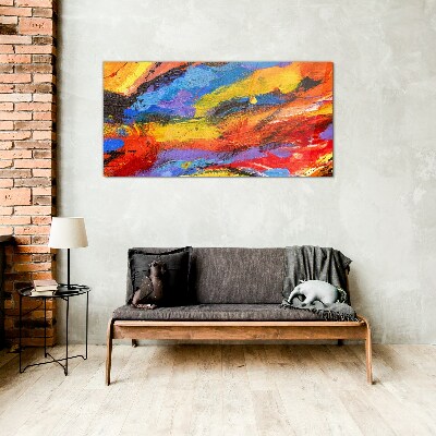 Dynamic colors in motion Glass art print