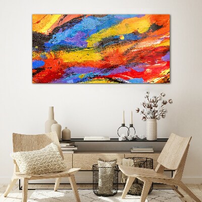 Dynamic colors in motion Glass art print