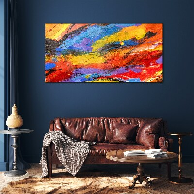 Dynamic colors in motion Glass art print