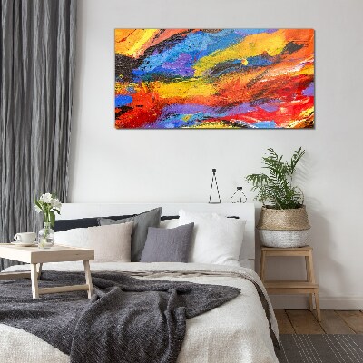 Dynamic colors in motion Glass art print