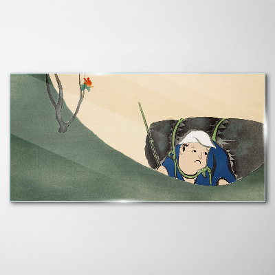 Lost in the green Glass art print