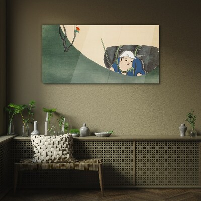 Lost in the green Glass art print