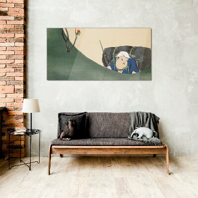 Lost in the green Glass art print