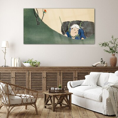 Lost in the green Glass art print
