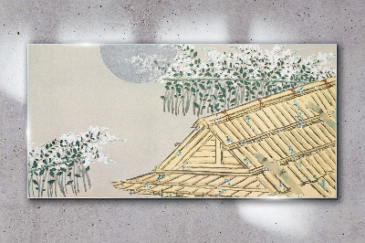 Peace in the Japanese Landscape Wall art on glass
