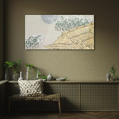 Peace in the Japanese Landscape Wall art on glass