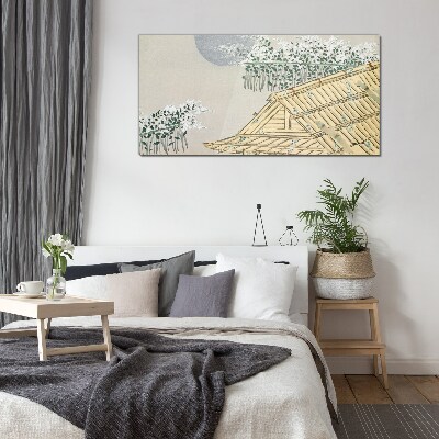 Peace in the Japanese Landscape Wall art on glass