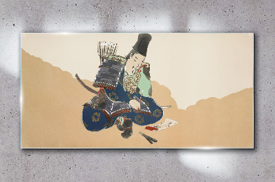 Artist writing in traditional costume Glass art print