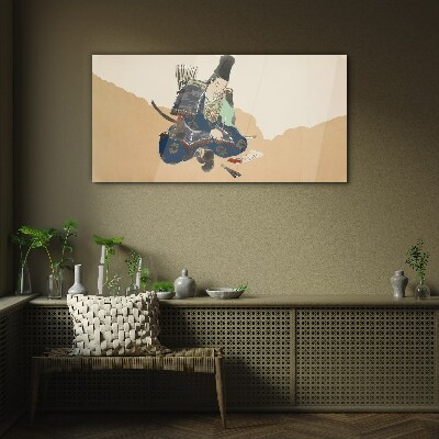 Artist writing in traditional costume Glass art print