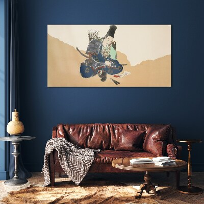 Artist writing in traditional costume Glass art print