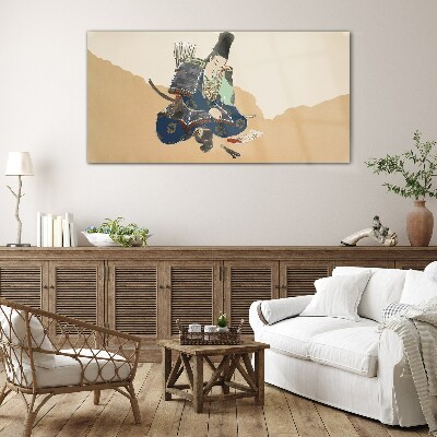 Artist writing in traditional costume Glass art print