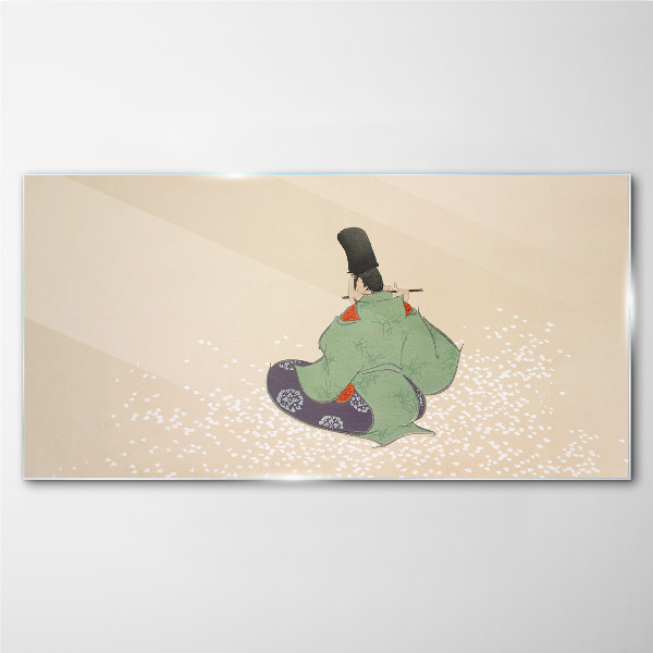 The charm of Japanese tradition Wall art on glass