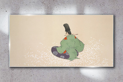 The charm of Japanese tradition Wall art on glass
