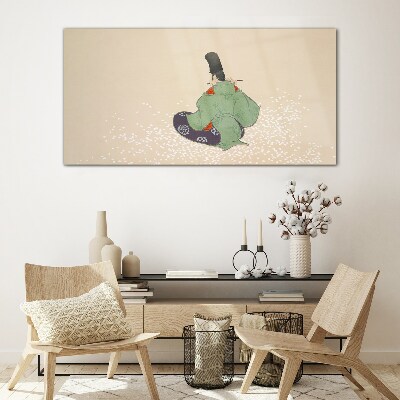 The charm of Japanese tradition Wall art on glass