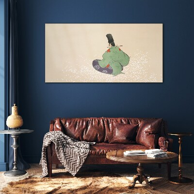 The charm of Japanese tradition Wall art on glass