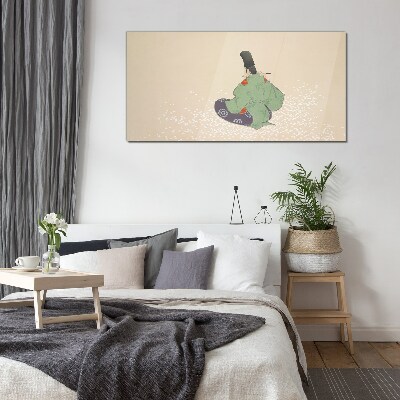 The charm of Japanese tradition Wall art on glass