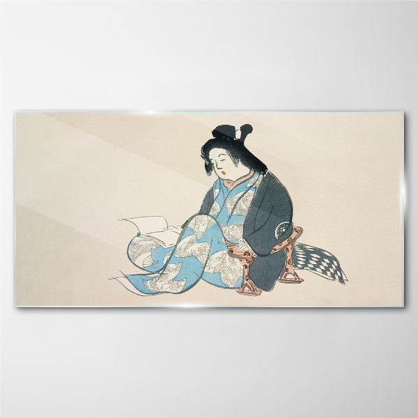 Silence and reflection Glass art print